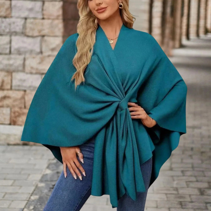 Yvette Elegant Draped Poncho - Effortless Style and Comfort for Any Occasion