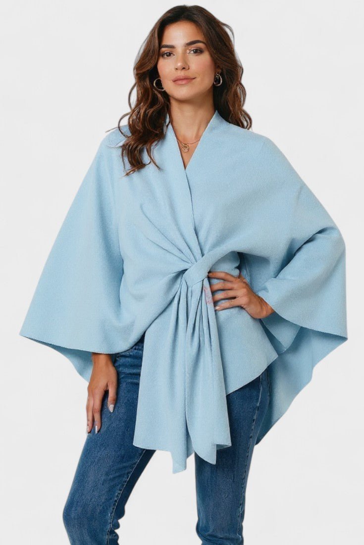 Yvette Elegant Draped Poncho - Effortless Style and Comfort for Any Occasion