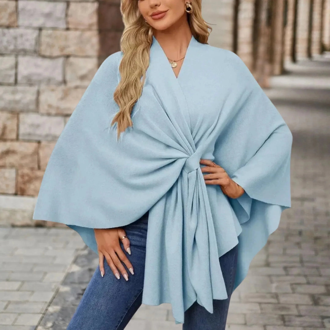 Yvette Elegant Draped Poncho - Effortless Style and Comfort for Any Occasion