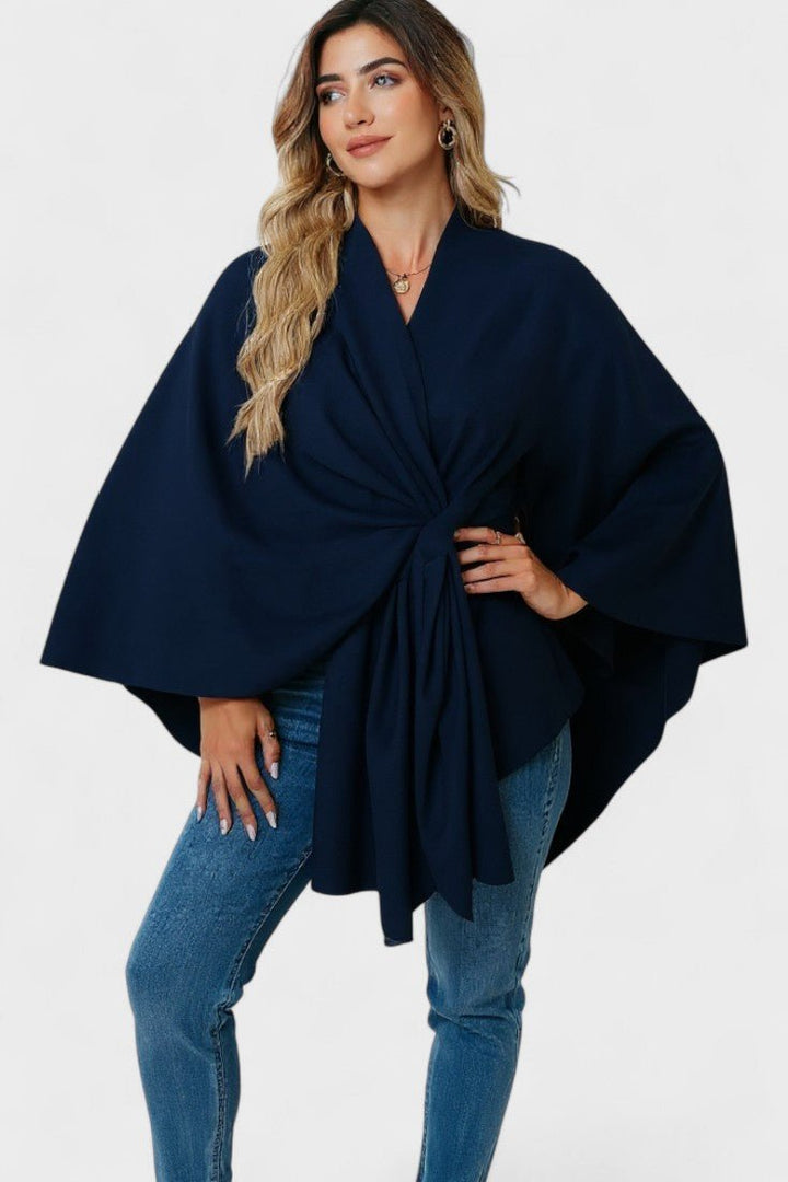 Yvette Elegant Draped Poncho - Effortless Style and Comfort for Any Occasion