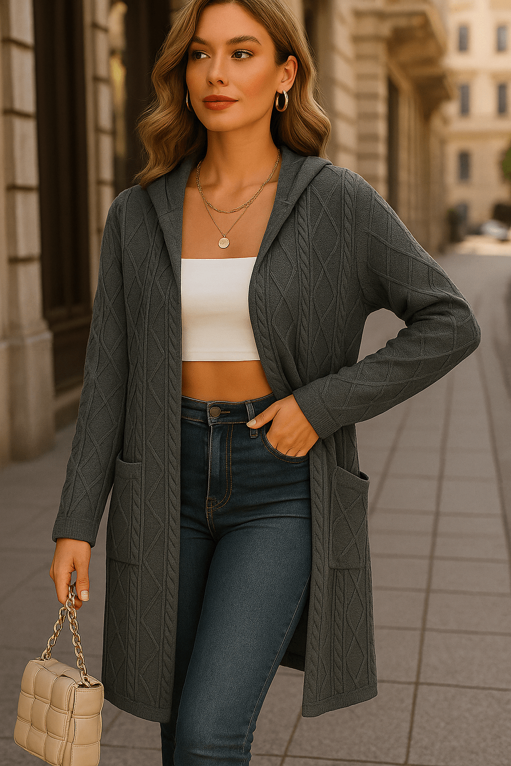 Zienna Cozy Knit Jacket - Elevate Your Style with Comfort and Versatility